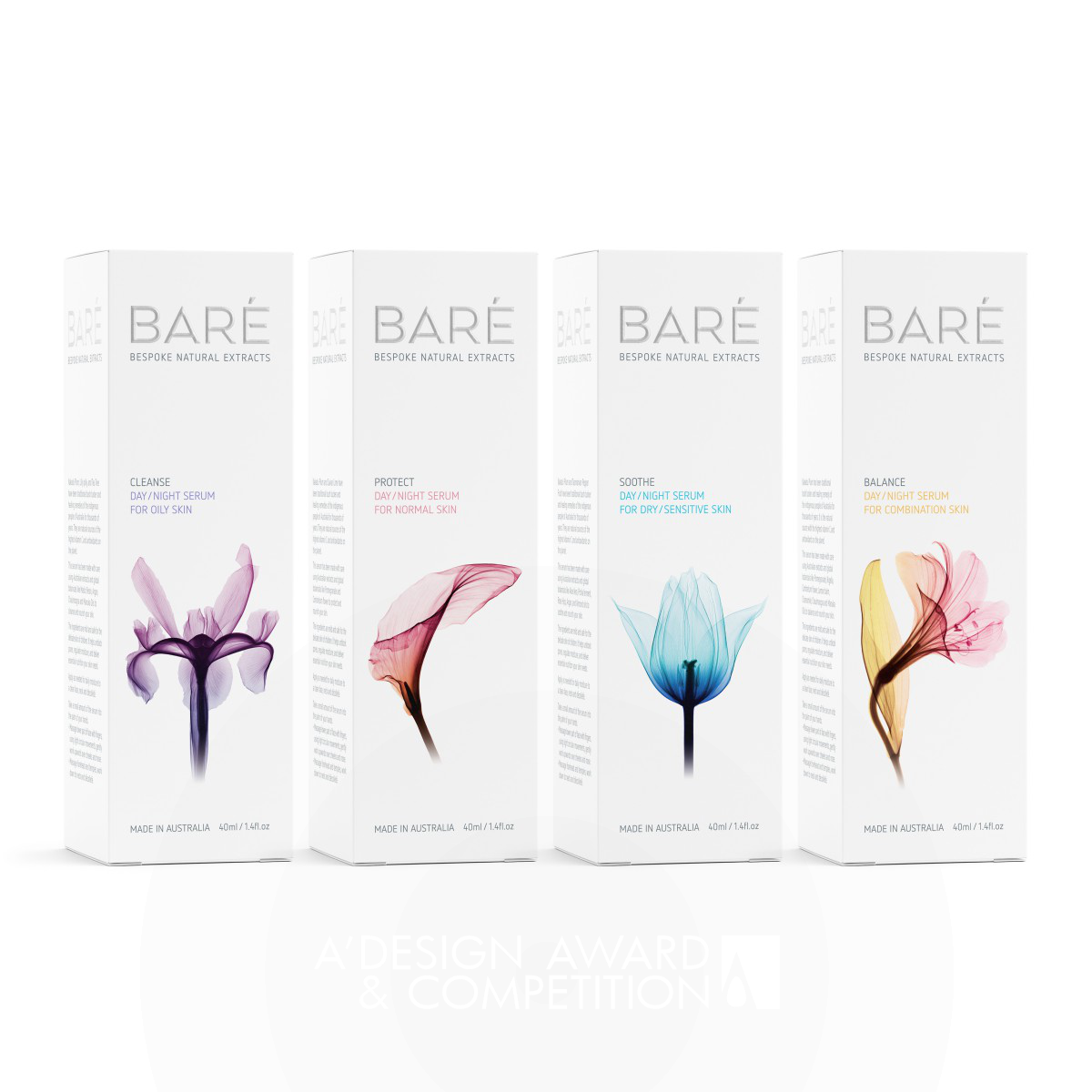 Bare Cosmetics  Cosmetic by Angela Spindler, Depot Creative Golden Packaging Design Award Winner 2016 