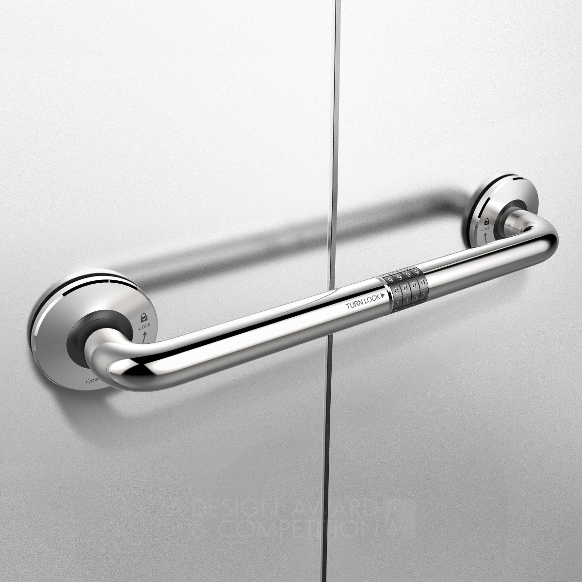 Turn-Lock Combined door handle and coded lock by inDare Design