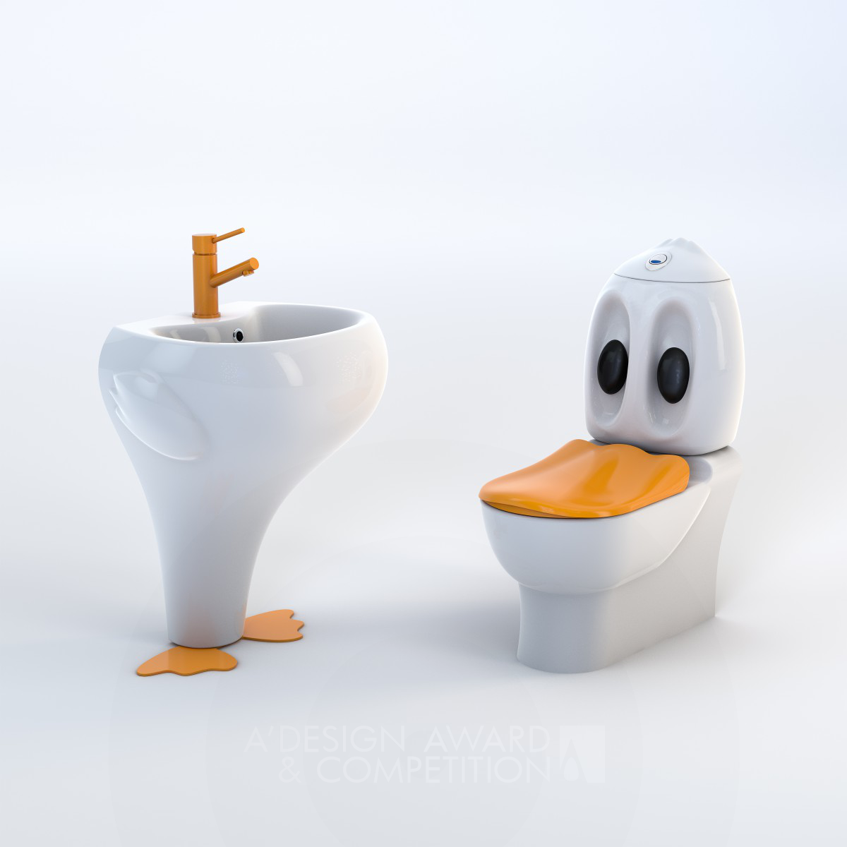 Ducky Sanitaryware Set by Mehmet Oguz