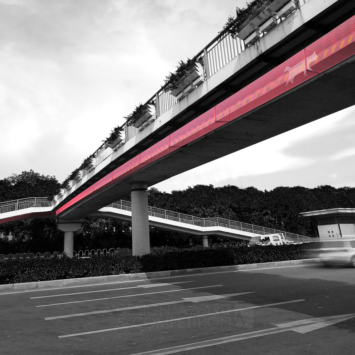 Red Line Cat-Overpass  by YeQuan Liu