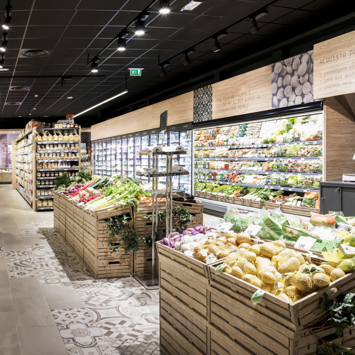BORELLO Supermercati Supermarket design.  by Rebecca Dublino