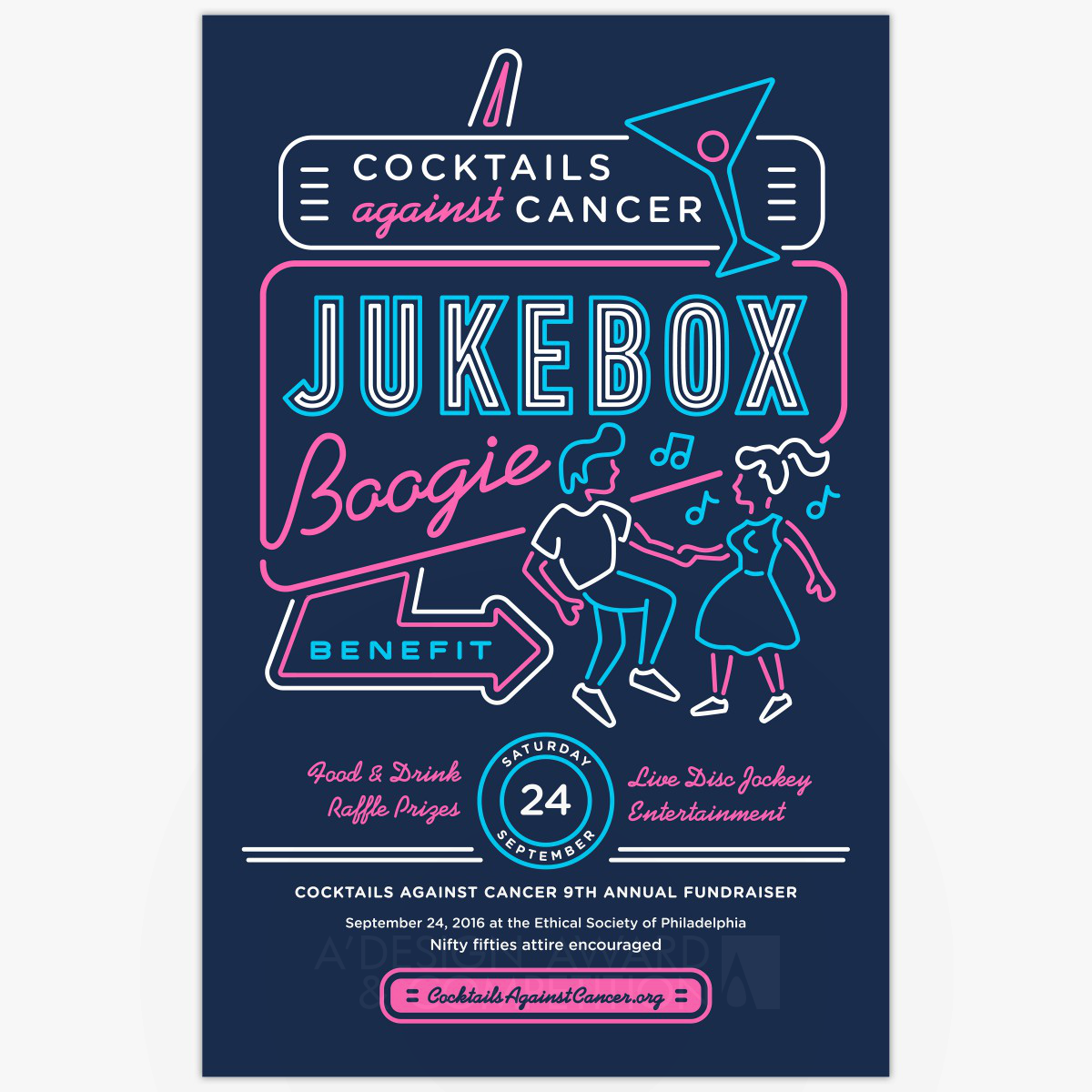 Jukebox Boogie Fundraiser Poster by Kathy Mueller