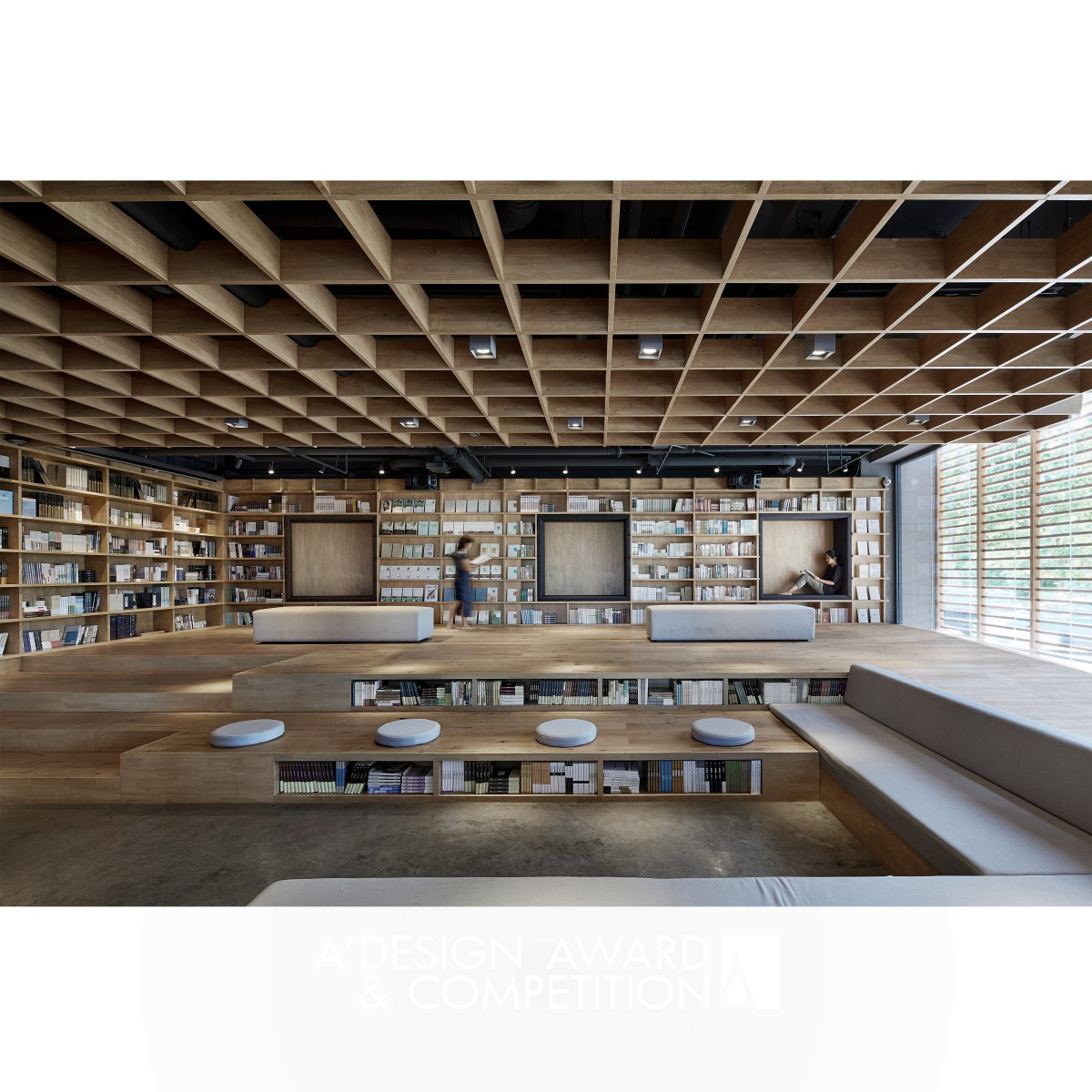 Baoding Xinhua Bookstore Interior Design store by Yi Chen & Muchen Zhang
