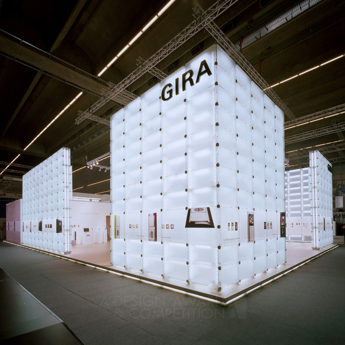 Gira 2008 -Light glass wall Booth by NICO UEBERHOLZ