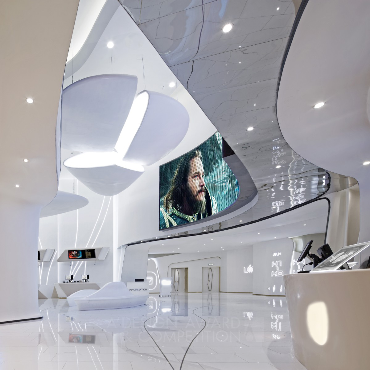 White Futura Cinema by Alexander Wong Architects