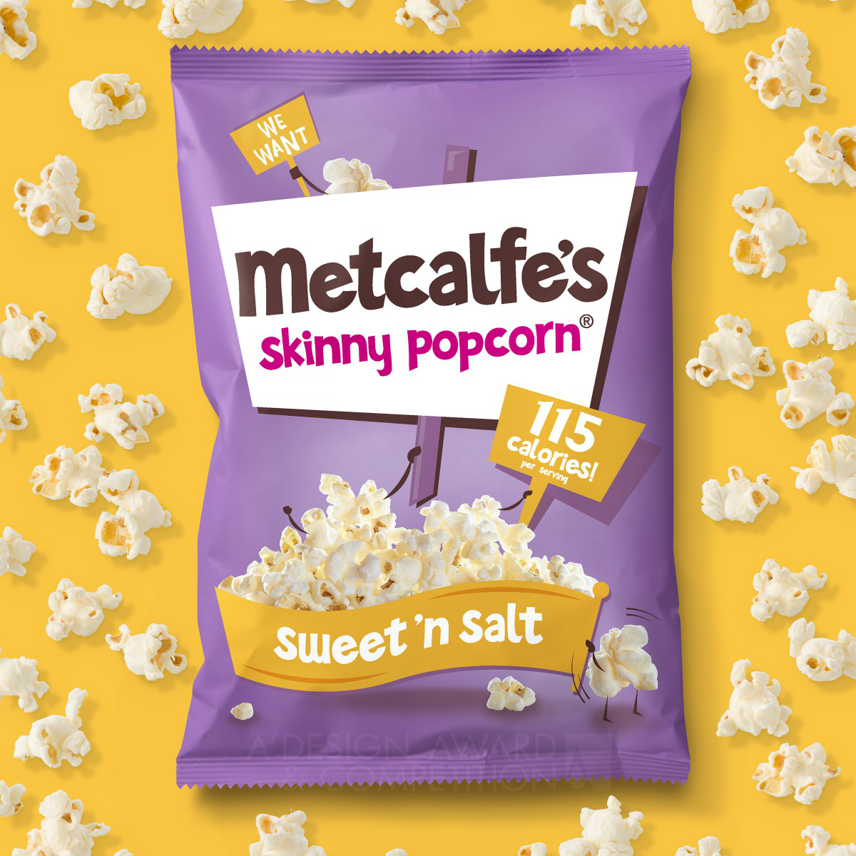 Metcalfe's Skinny Popcorn Food packaging by Springetts Brand Design