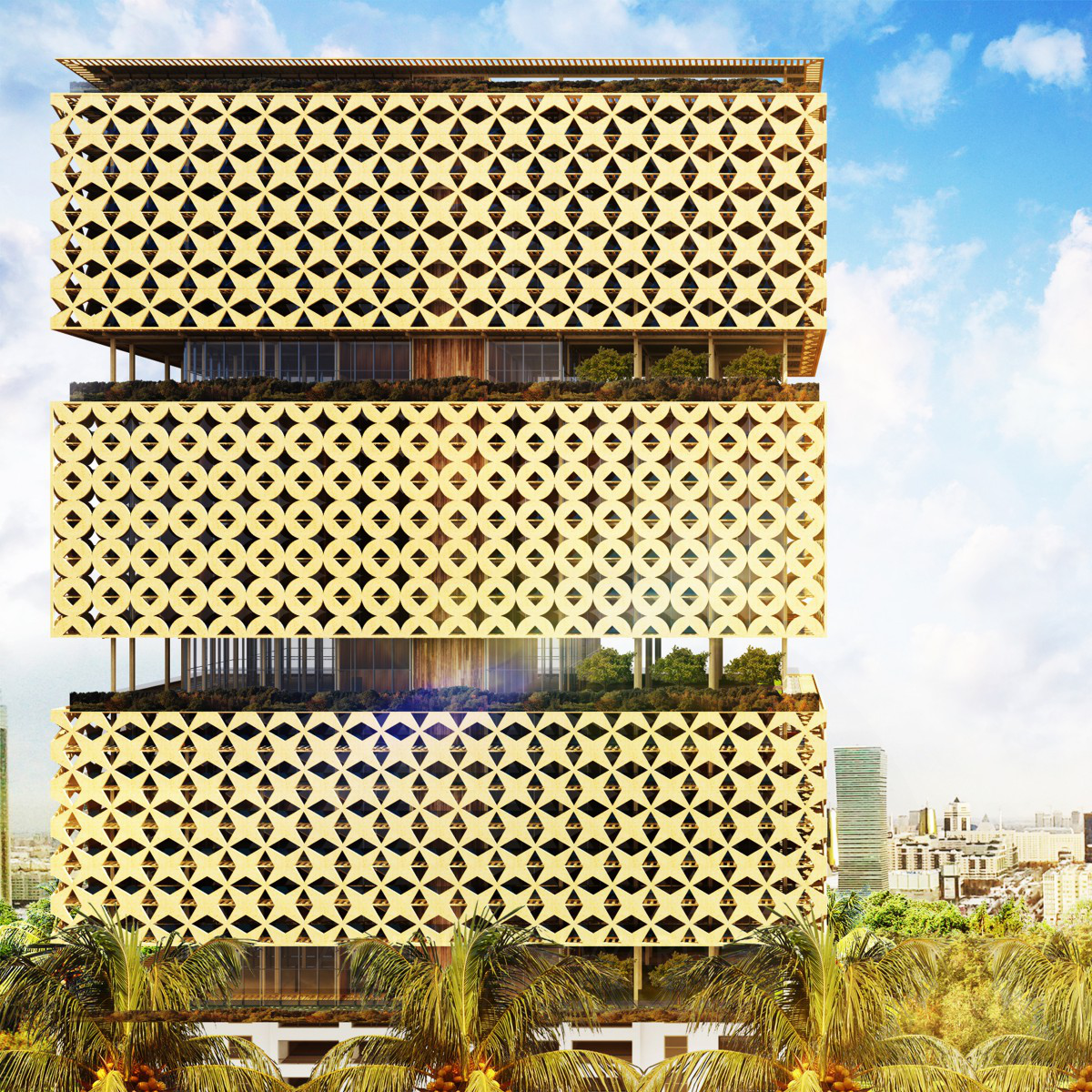 Lagos's Wooden Tower Residential Building by Hermann Kamte