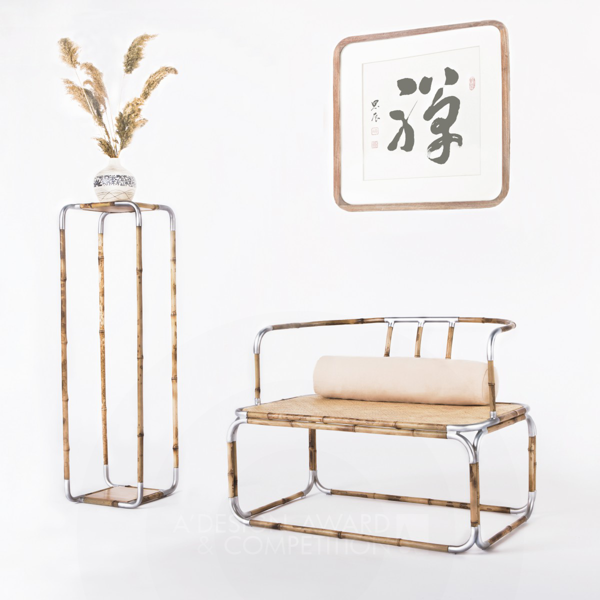 Bamboo Rhyme   furniture Chair and Corner a few by Li Haoyang