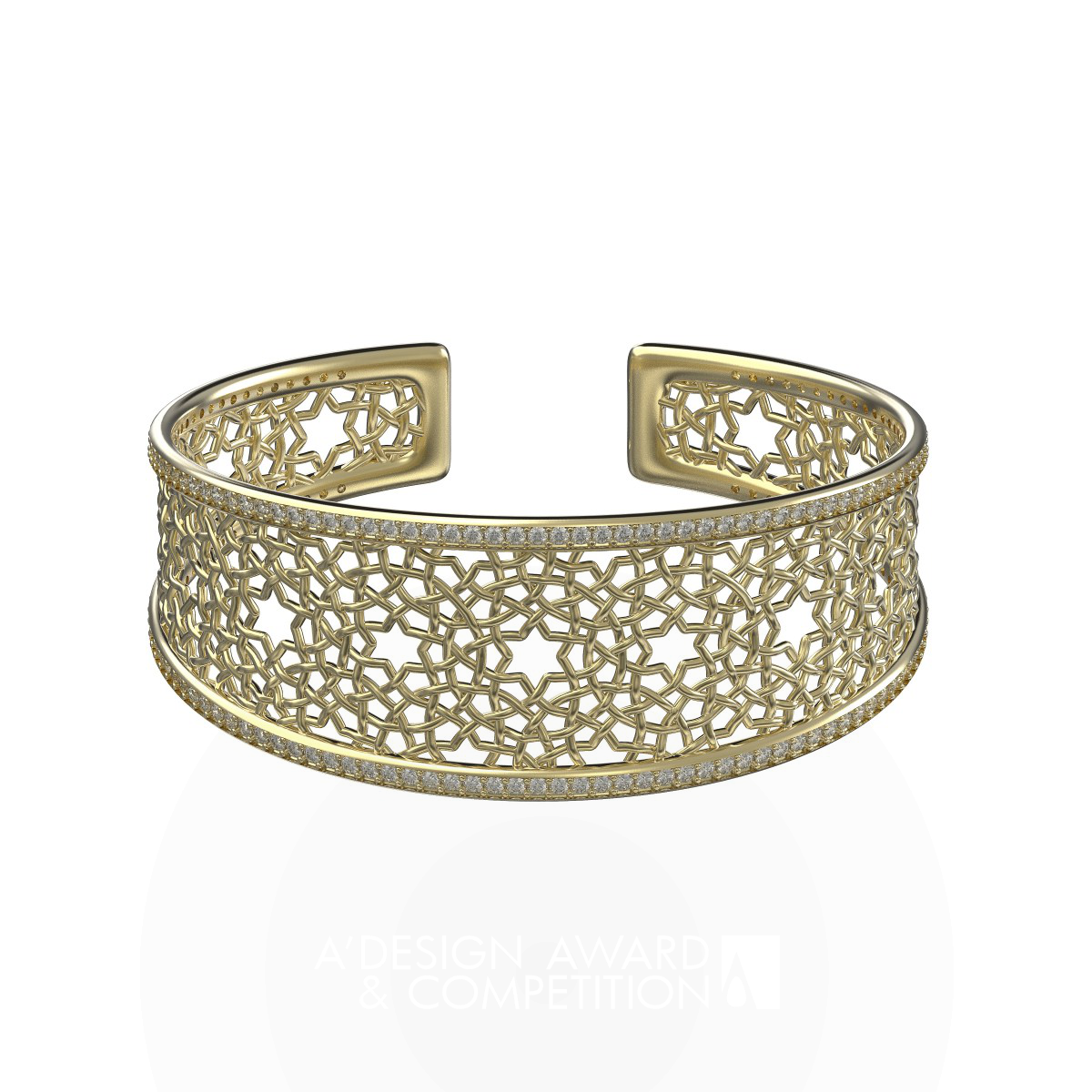 Interlace Pattern Cuff Bracelet by Laleh Safarzadeh