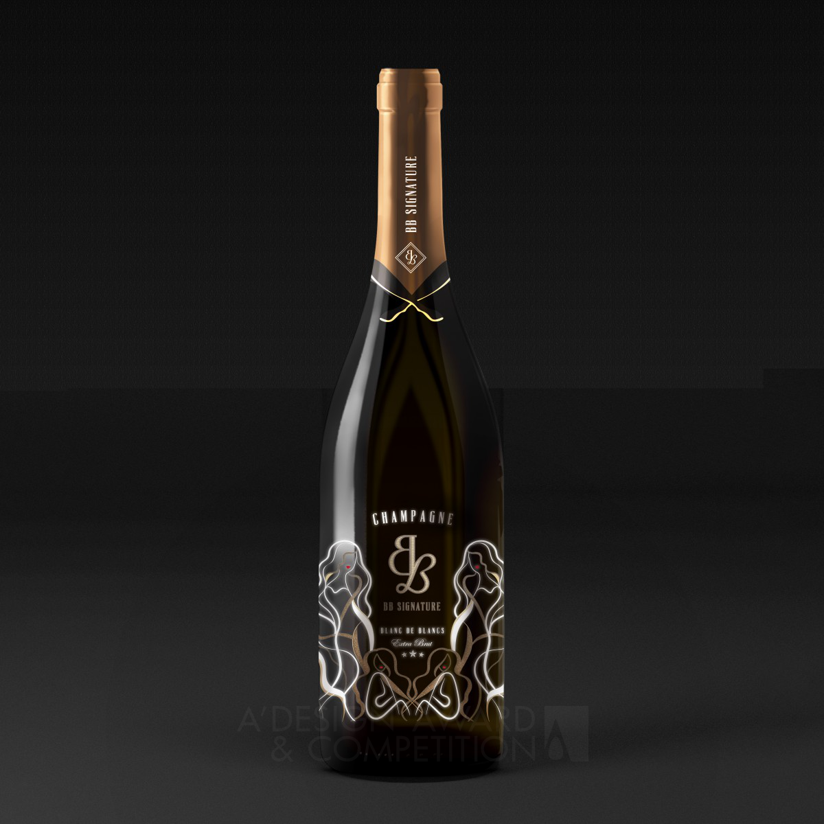 BB Signature Wine bottles by Ruth Chao