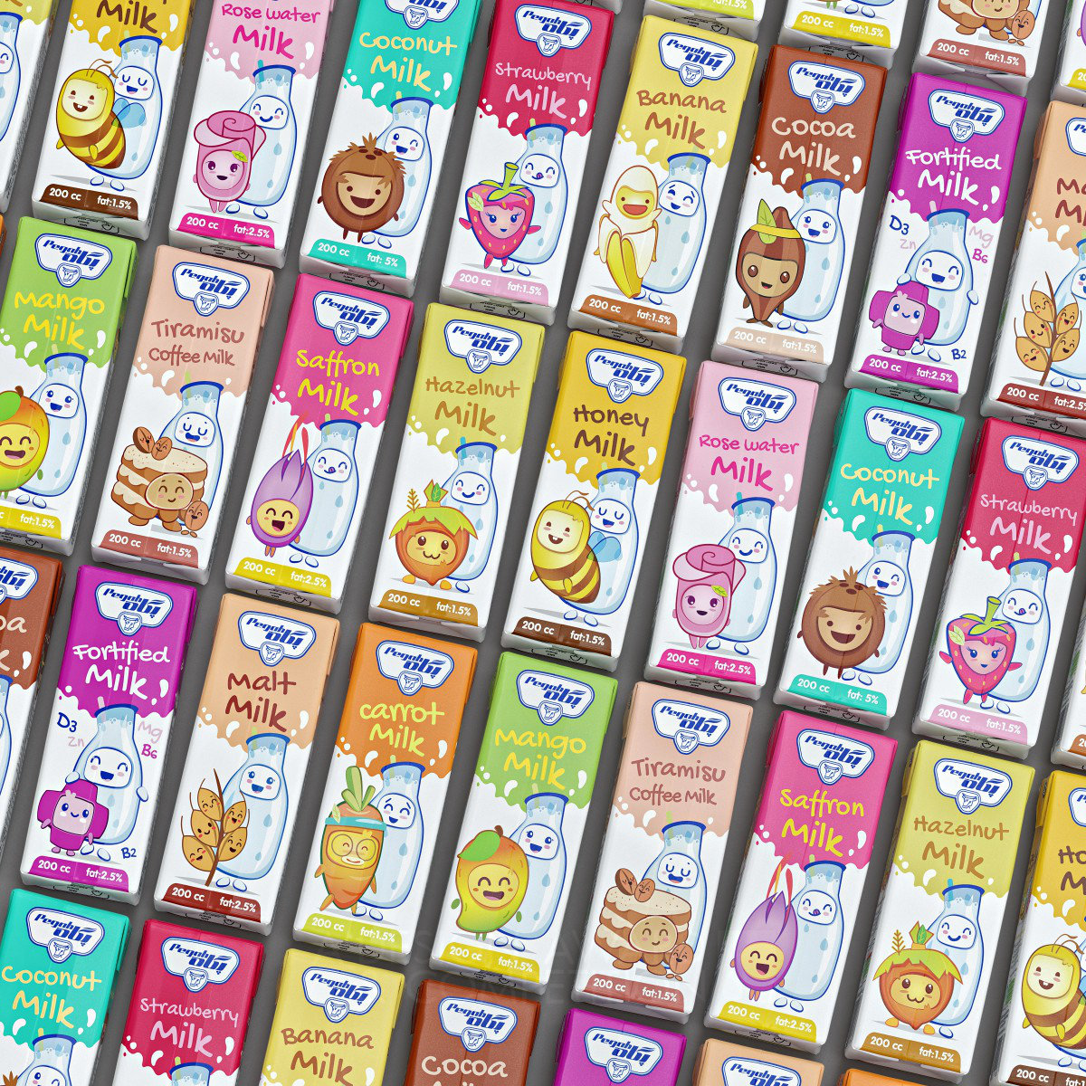 Pegah Flavored Milks <b>Packaging
