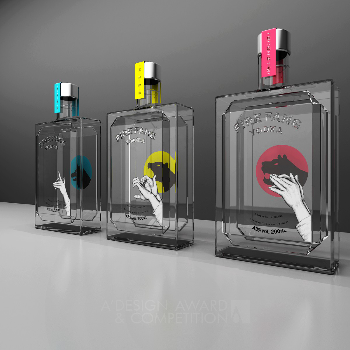 Fire Fang Vodka Packaging design by Zhou Jingkuan
