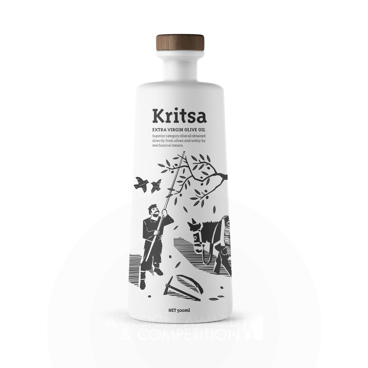 Kritsa extra virgin olive oil Olive oil package by Manos Siganos