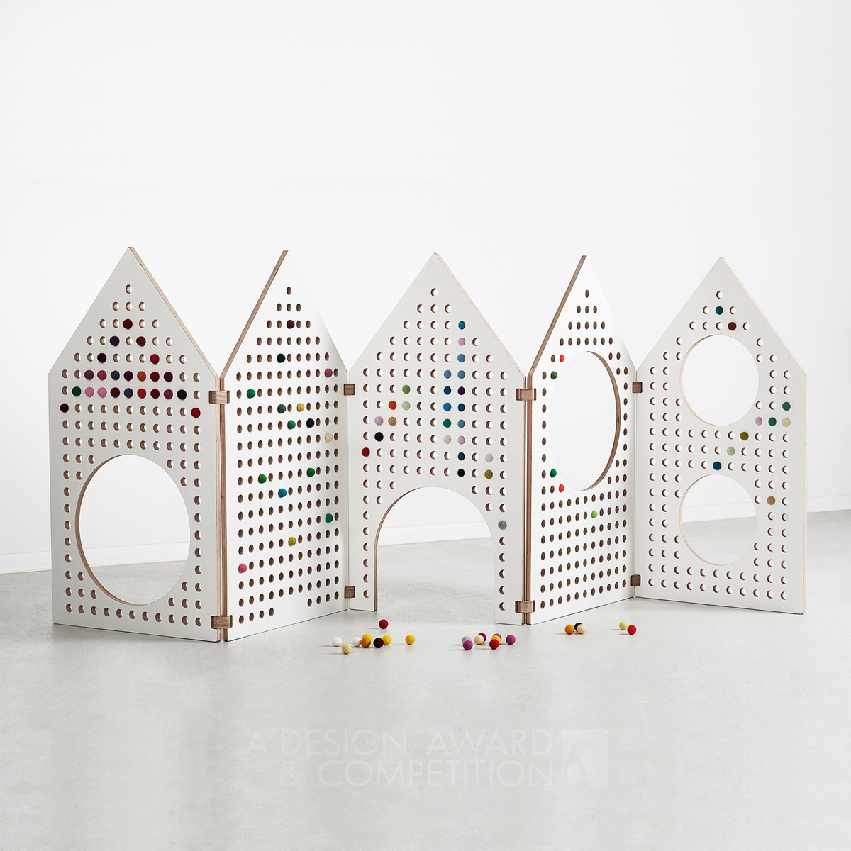 Little houses Sensory Play Space Divider by Neringa Orlenok