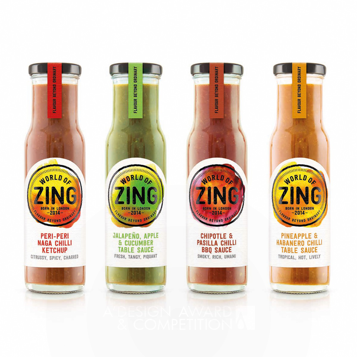 World of Zing Food sauces by Springetts Brand Design