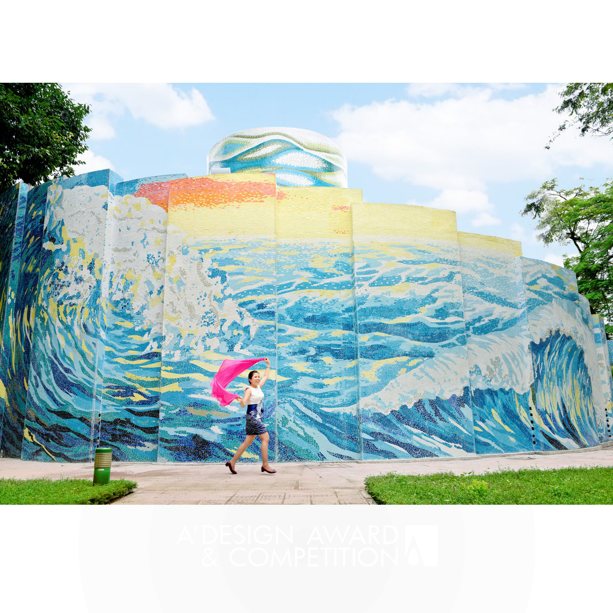Wave Mural Public Artwork  by Nguyen Thi Thu Thuy