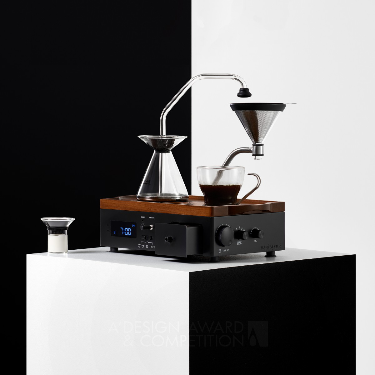 The Barisieur <b>Tea &amp; Coffee Brewing Alarm Clock