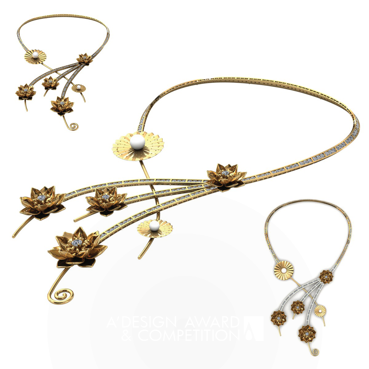 Lotus 1 Realism Collection Lotus Rings, Earrings and Necklaces by Way TAY