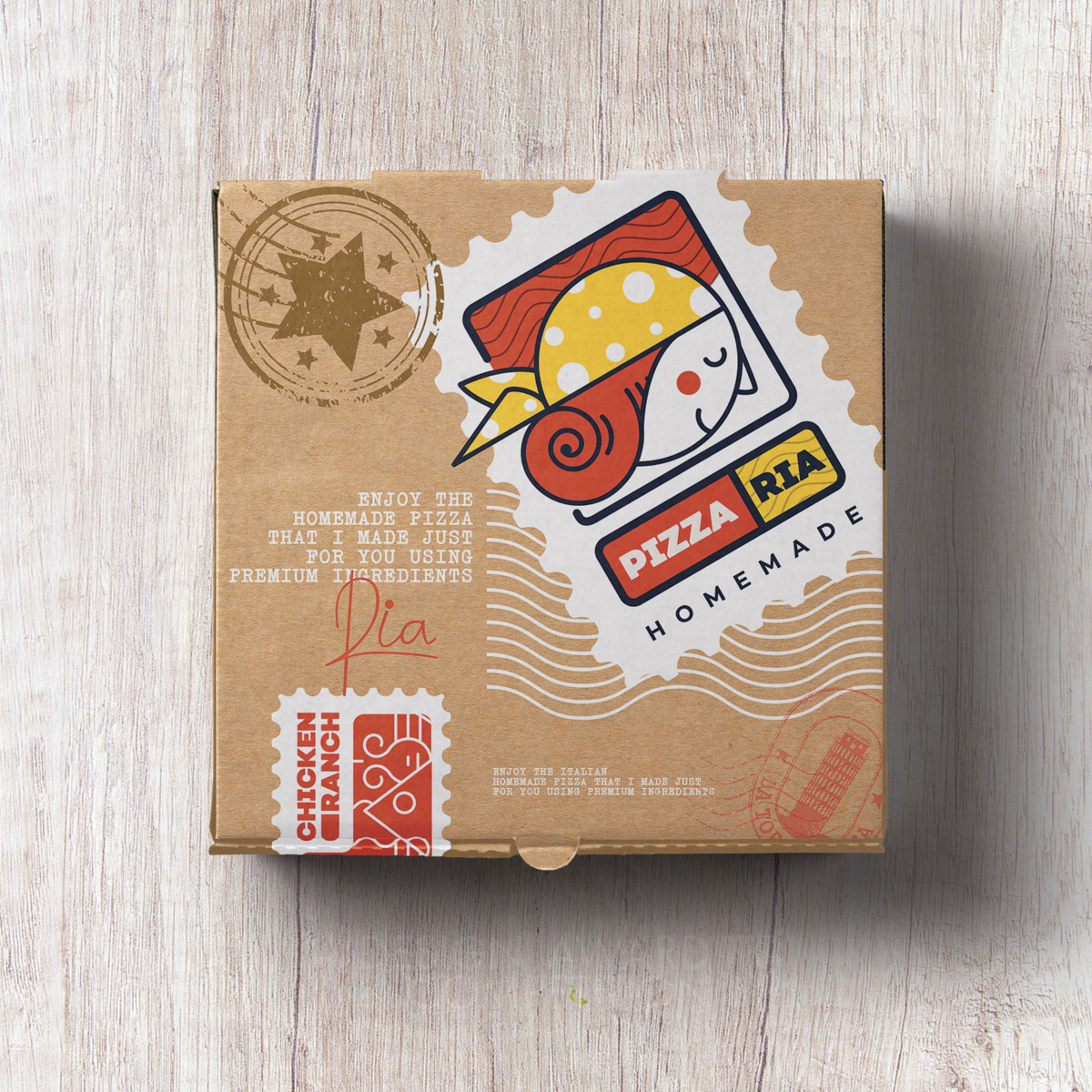 pizzaria <b>Branding and Packaging