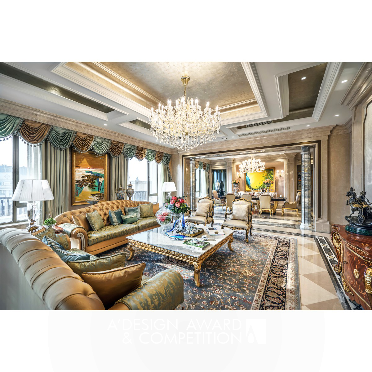 Tianrun Art Palace Luxury Penthouse Residence by David Chang Design Associates Intl