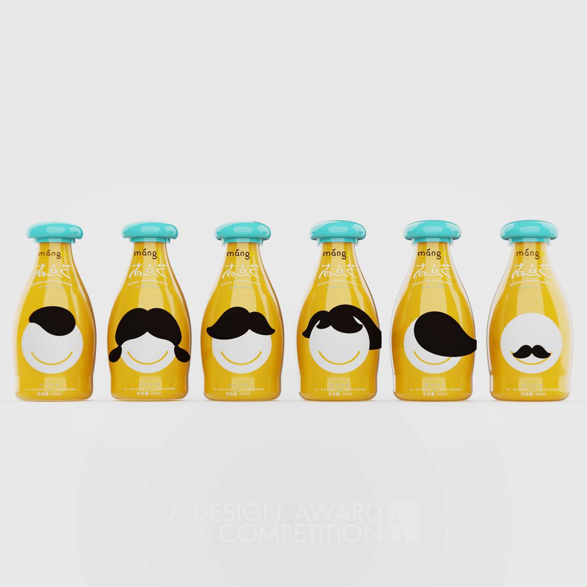 A Bit Busy Mango Juice Packaging Design by Zhou Jingkuan
