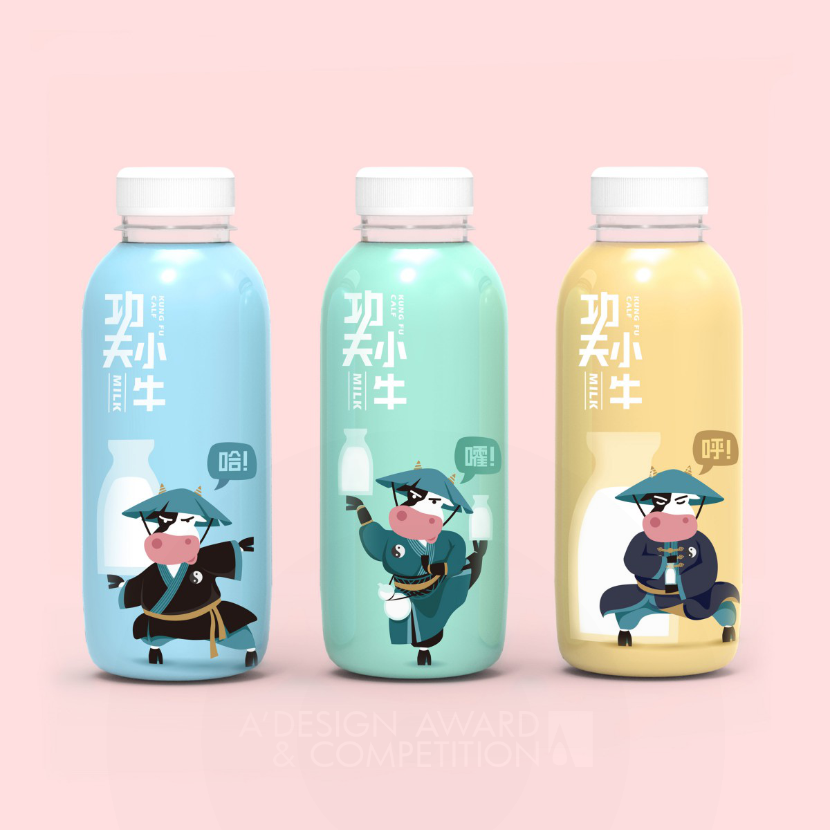 Kungfu Cow milk Package Design by Zhou Jingkuan