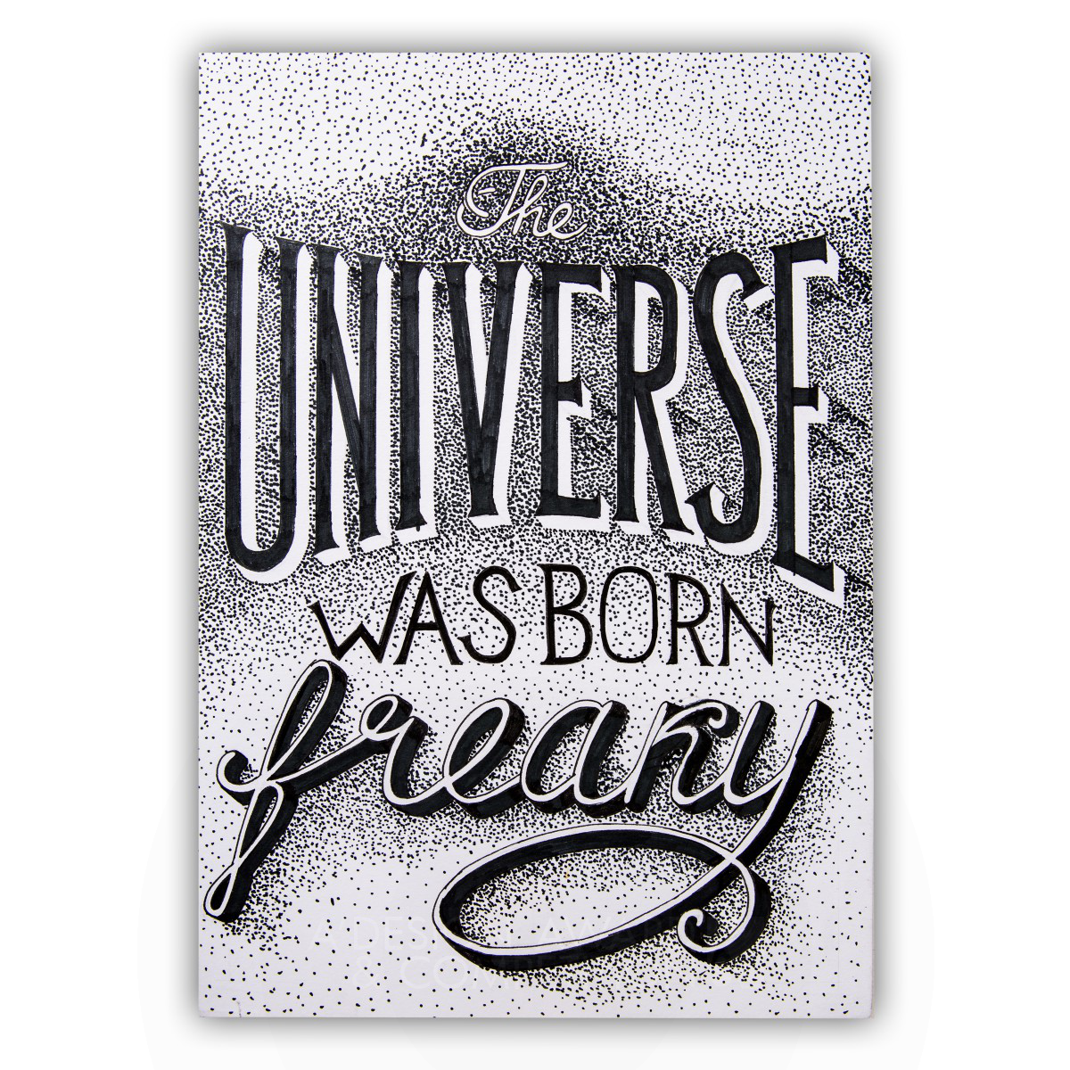 The Universe <b>Lettering