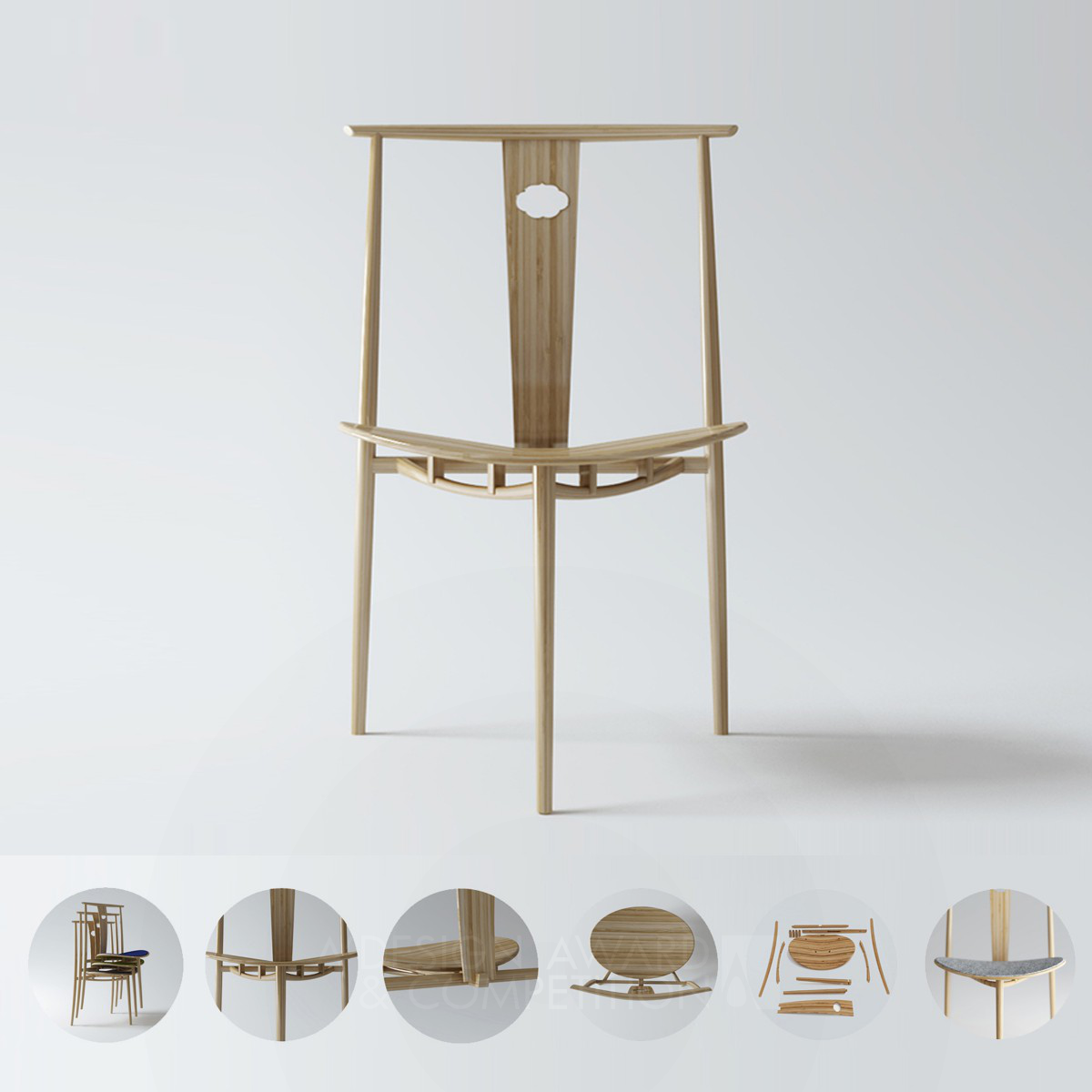 Wooden Language Chair by Zhai Weimin
