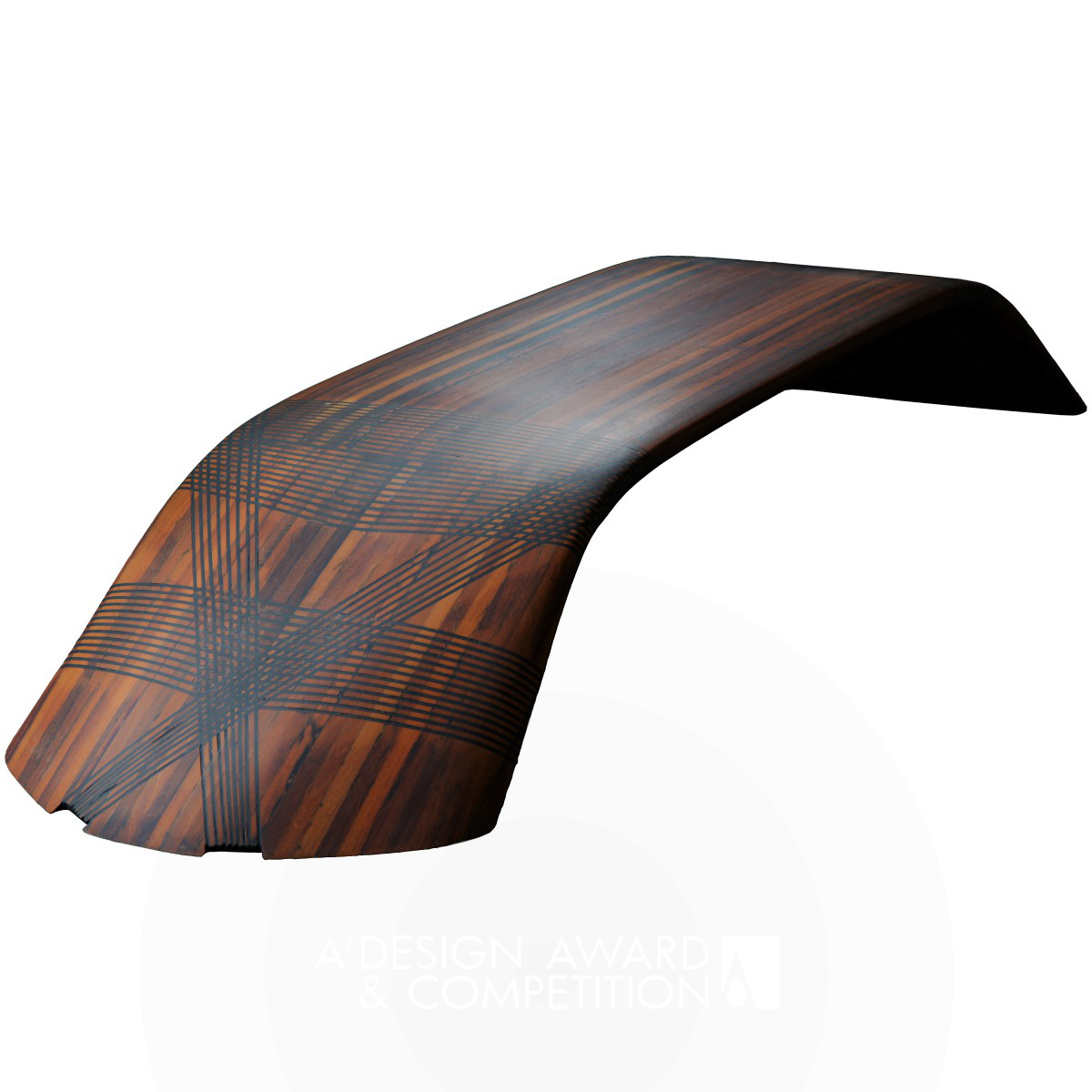 Carbon Activated Timber Bench by Michael Budig