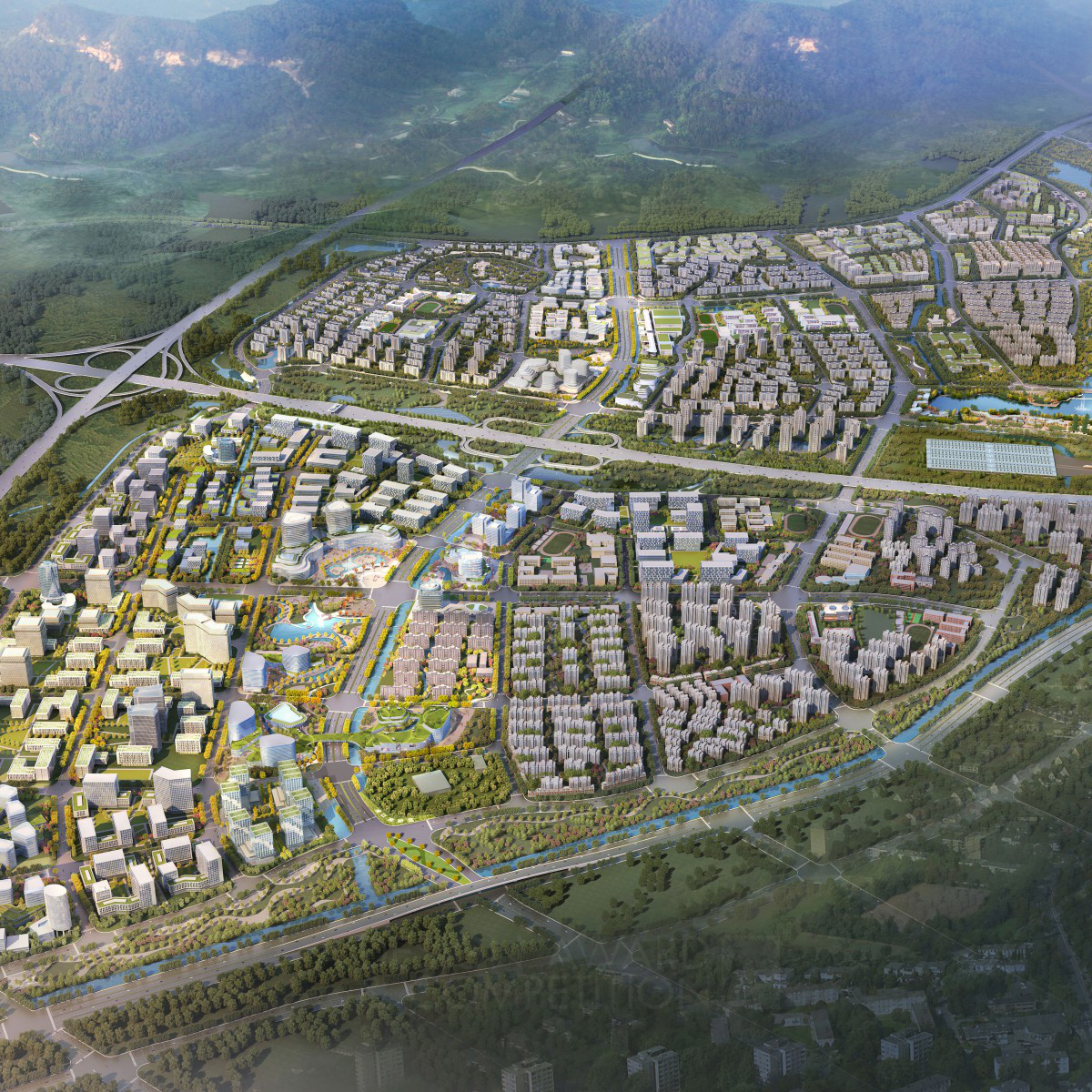 Yuannan Xu wins Iron at the prestigious A' City Planning and Urban Design Award with Nanjing Hi-tech Zone Industrial Park Industrial Park Planning.
