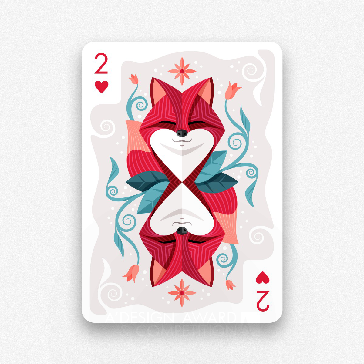 Two of Hearts Illustration