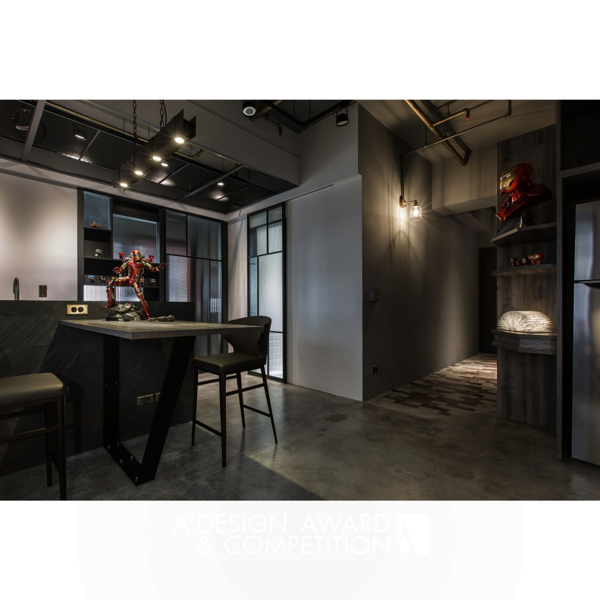 Nanyi Design Interior Design Studio's Director Yi-Yun Chang creates a distinctive industrial-style residential apartment