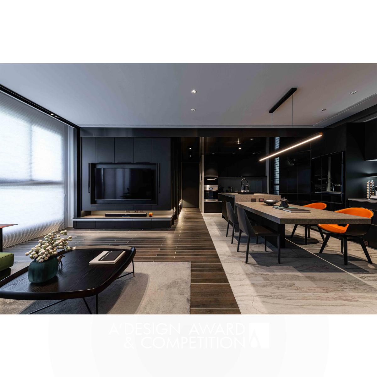 Po Chuan Kao wins Iron at the prestigious A' Interior Space, Retail and Exhibition Design Award with Black Definition Residential.