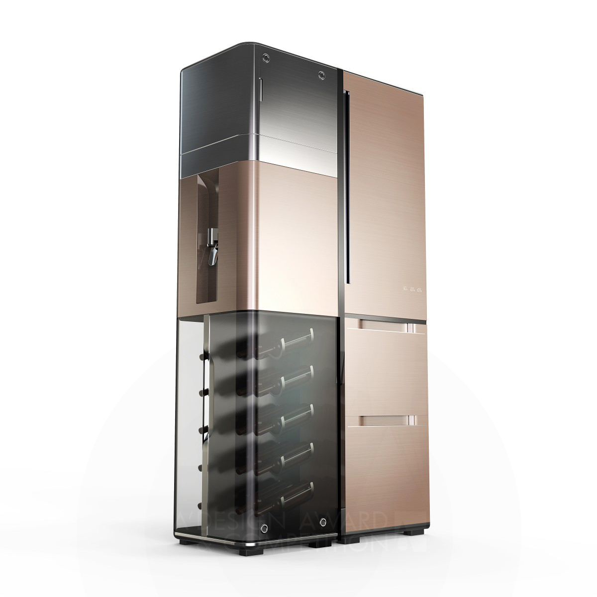 Shan Ni wins Silver at the prestigious A' Home Appliances Design Award with Polyhedral Refrigerator.