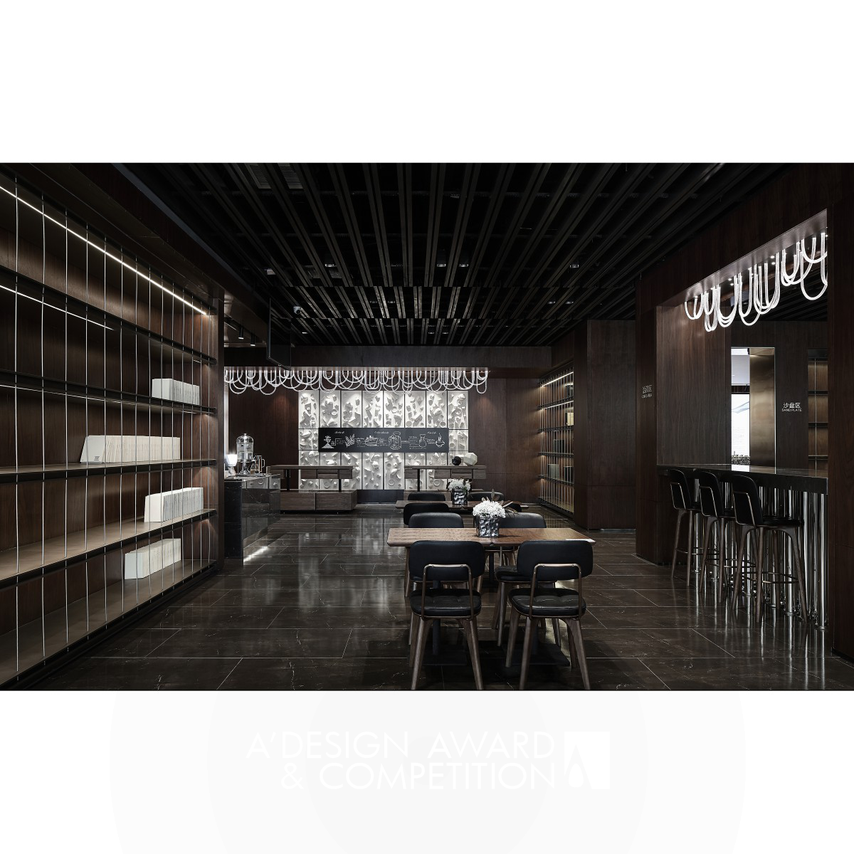 Beijing YBY Arts Design Co. , Ltd. wins Silver at the prestigious A' Interior Space, Retail and Exhibition Design Award with Carving Time Sales Center.