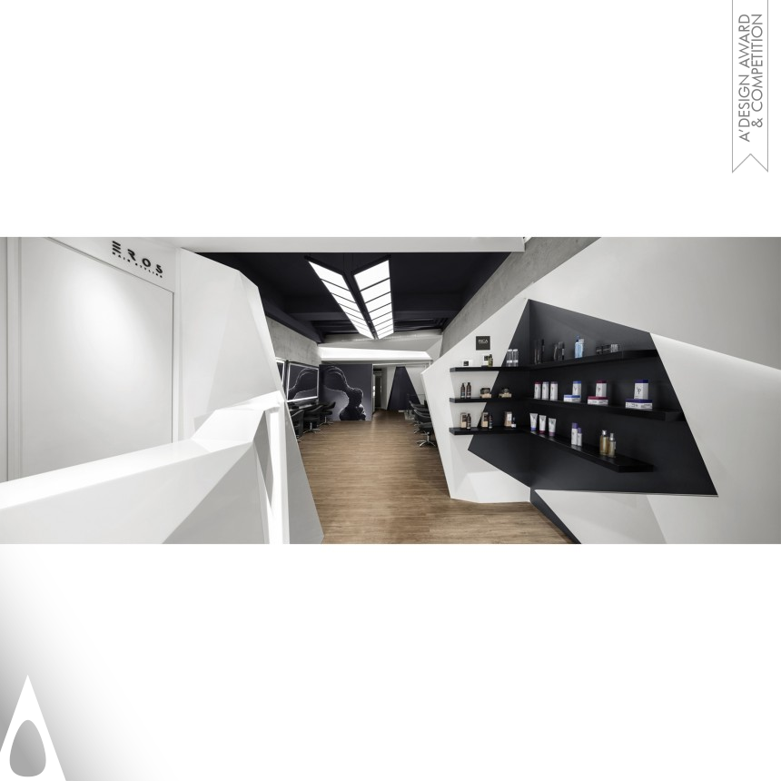 Silver Interior Space and Exhibition Design Award Winner 2020 Taipei Eros Hair Salon 