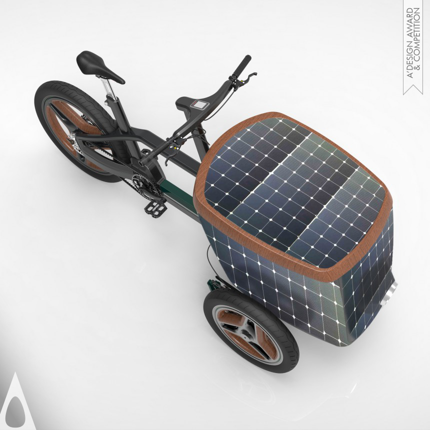 Iron Vehicle, Mobility and Transportation Design Award Winner 2020 CarQon Solar Electric Bicycle Driven by Sun Power 
