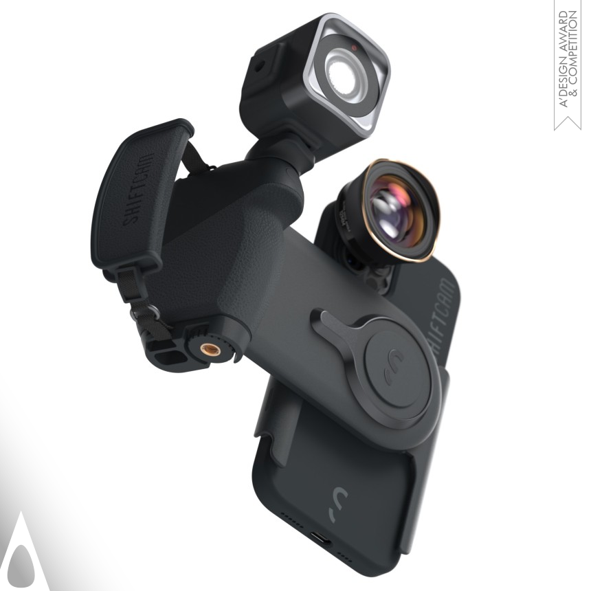 Bronze Camera and Photography Equipment Design Award Winner 2021 ShiftCam ProGrip Mobile Battery Grip 