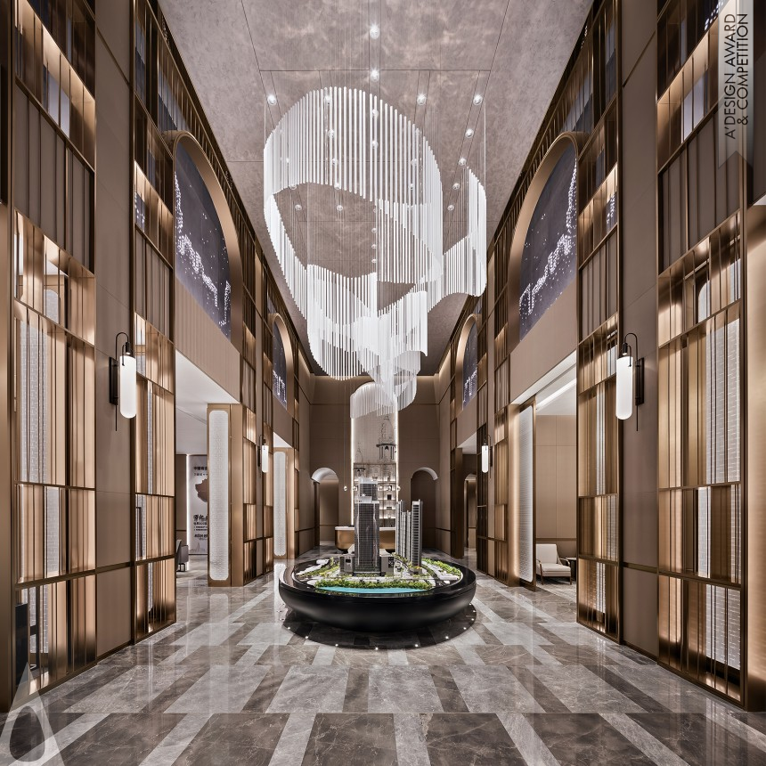 Silver Interior Space and Exhibition Design Award Winner 2021 Wuhan Park Lane Manor Sales Center 