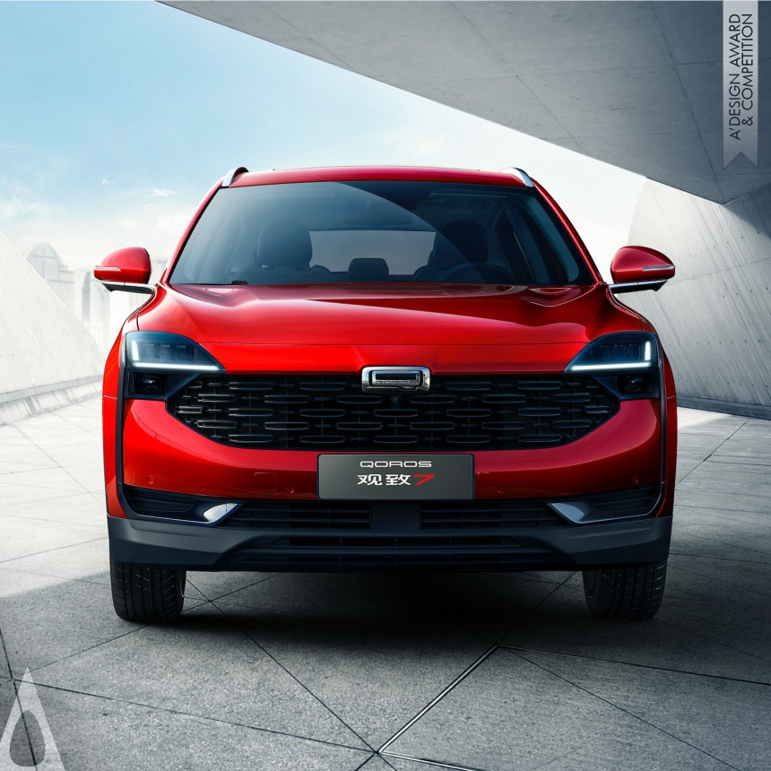 Golden Car and Land Based Motor Vehicles Design Award Winner 2021 Qoros 7 SUV Model 