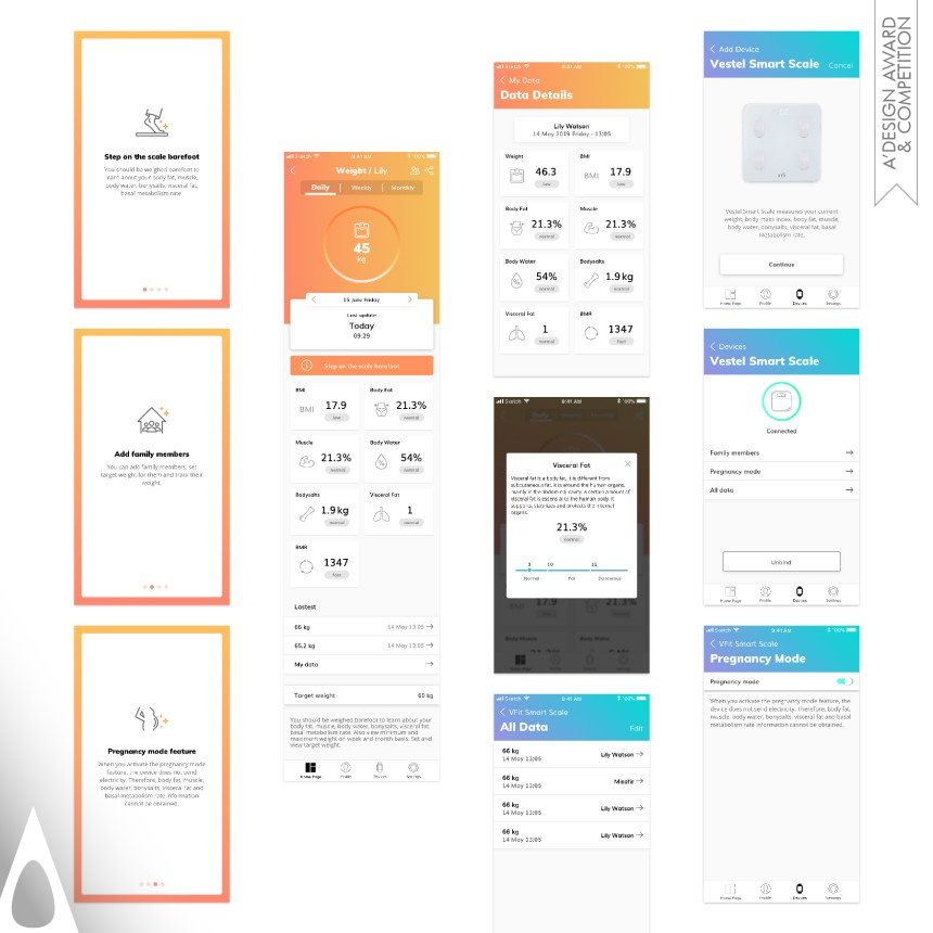 VFit+ - Golden Interface, Interaction and User Experience Design Award Winner