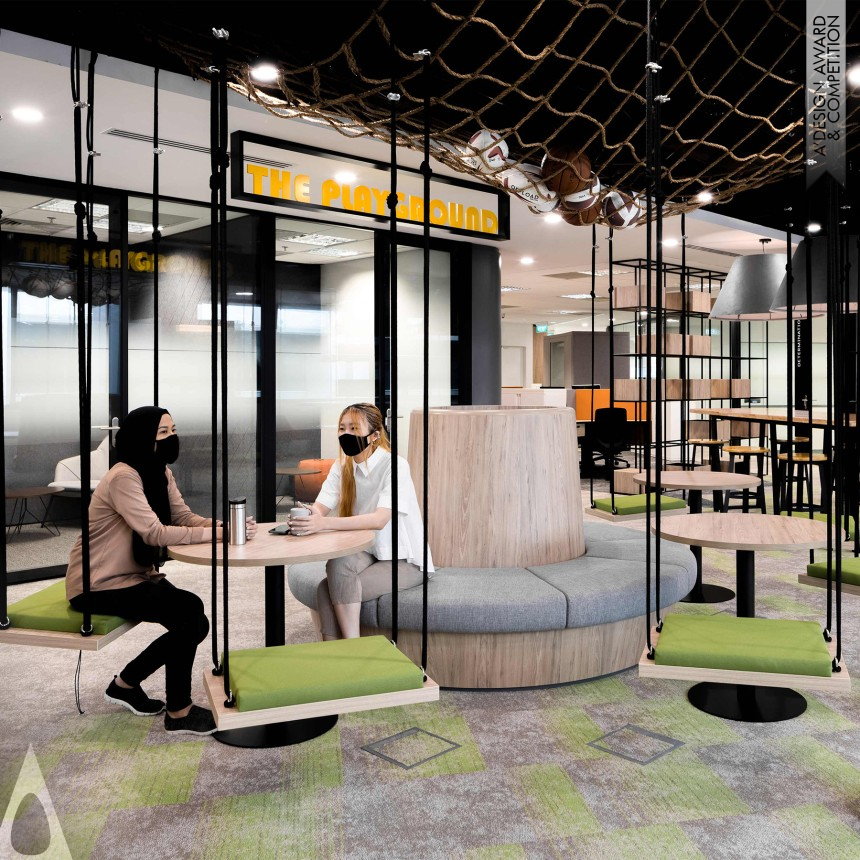 Golden Interior Space and Exhibition Design Award Winner 2021 BD's Hype Tribe Office Design 