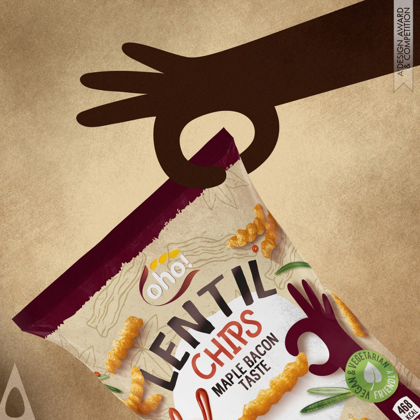 Bronze Packaging Design Award Winner 2021 OHO Lentil Chips Chips Packaging 