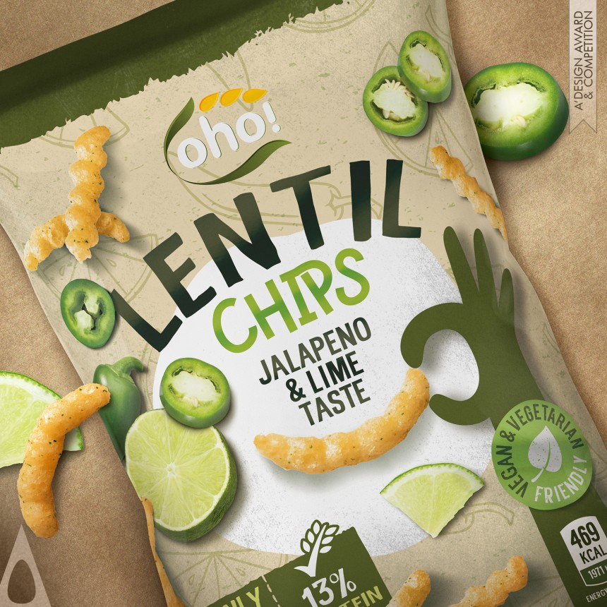 OHO Lentil Chips - Bronze Packaging Design Award Winner