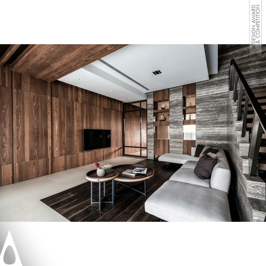 Silver Interior Space and Exhibition Design Award Winner 2021 Wood Stone Serenity Residential Interior Design 