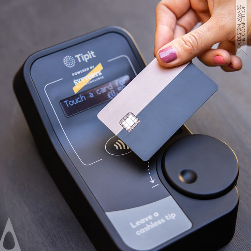 Silver Wholesale, Retail Trade, Commerce and E-Commerce Design Award Winner 2022 Tipit Cashless Tipping Device 