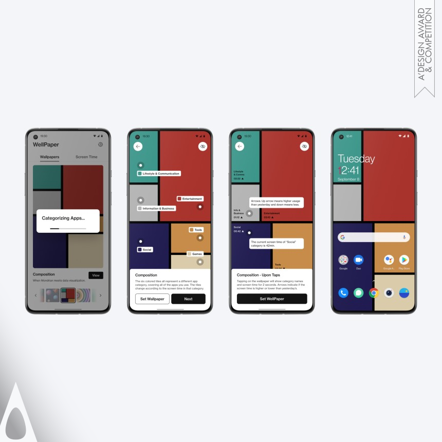 Wellpaper - Bronze Mobile Technologies, Applications and Software Design Award Winner