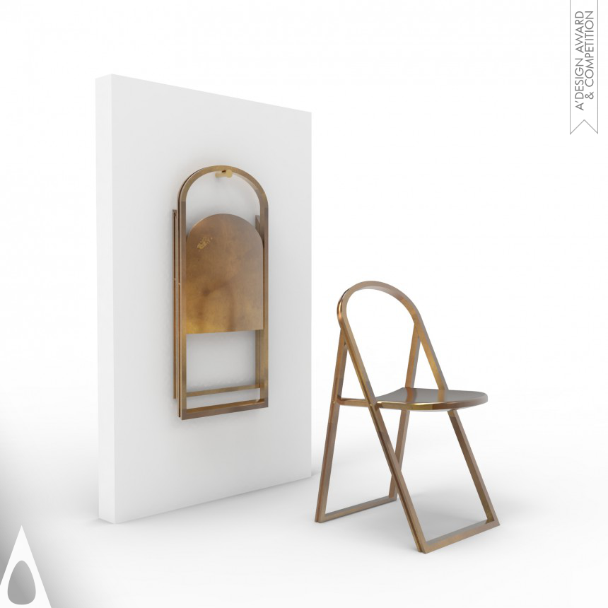 Iron Furniture Design Award Winner 2022 Memphis Folding Chair 