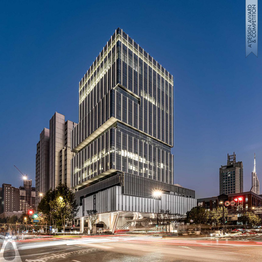 Silver Architecture, Building and Structure Design Award Winner 2022 Shanghai Edge Mixed Use Building 