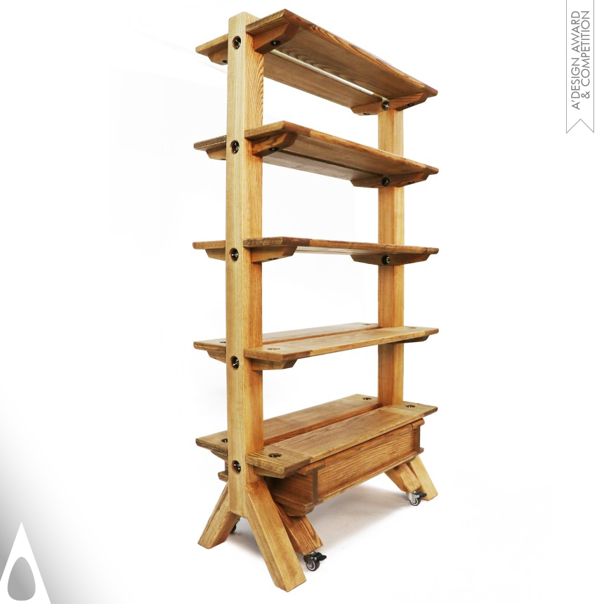 Iron Furniture Design Award Winner 2022 Exquisite Wood Bookshelf 